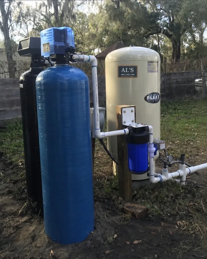 Outdoor filtration and pressure system installation